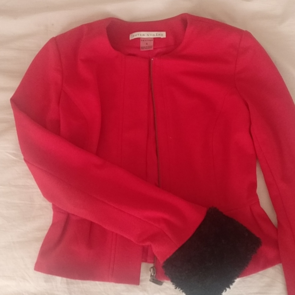 Peter Nygård petite red jacket
